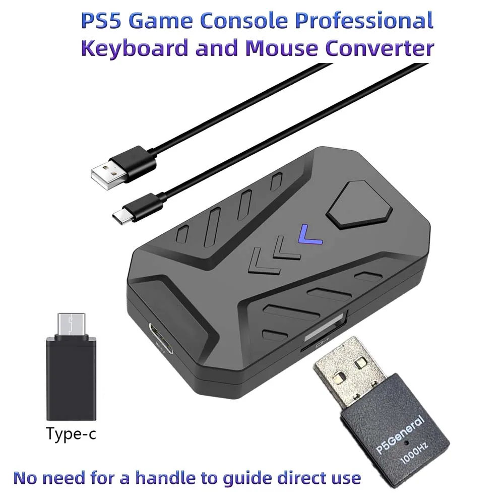 for PS5 Computer Mouse Keyboard Connect Adapter USB Type C Converter for PS5 Console Controller Extend Adapter with Game Turbo
for PS5 Computer Mouse Keyboard Connect Adapter USB Type C Converter for PS5 Console Controller Extend Adapter with Game Turbo