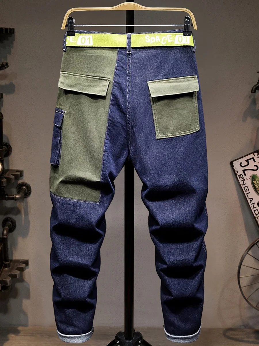 American High Street Men's Jeans Trendy Patchwork Loose Multi-ket Workwear Wide Leg Pants Cool Hip Hop Straight Leg
American High Street Men's Jeans Trendy Patchwork Loose Multi-ket Workwear Wide Leg Pants Cool Hip Hop Straight Leg
