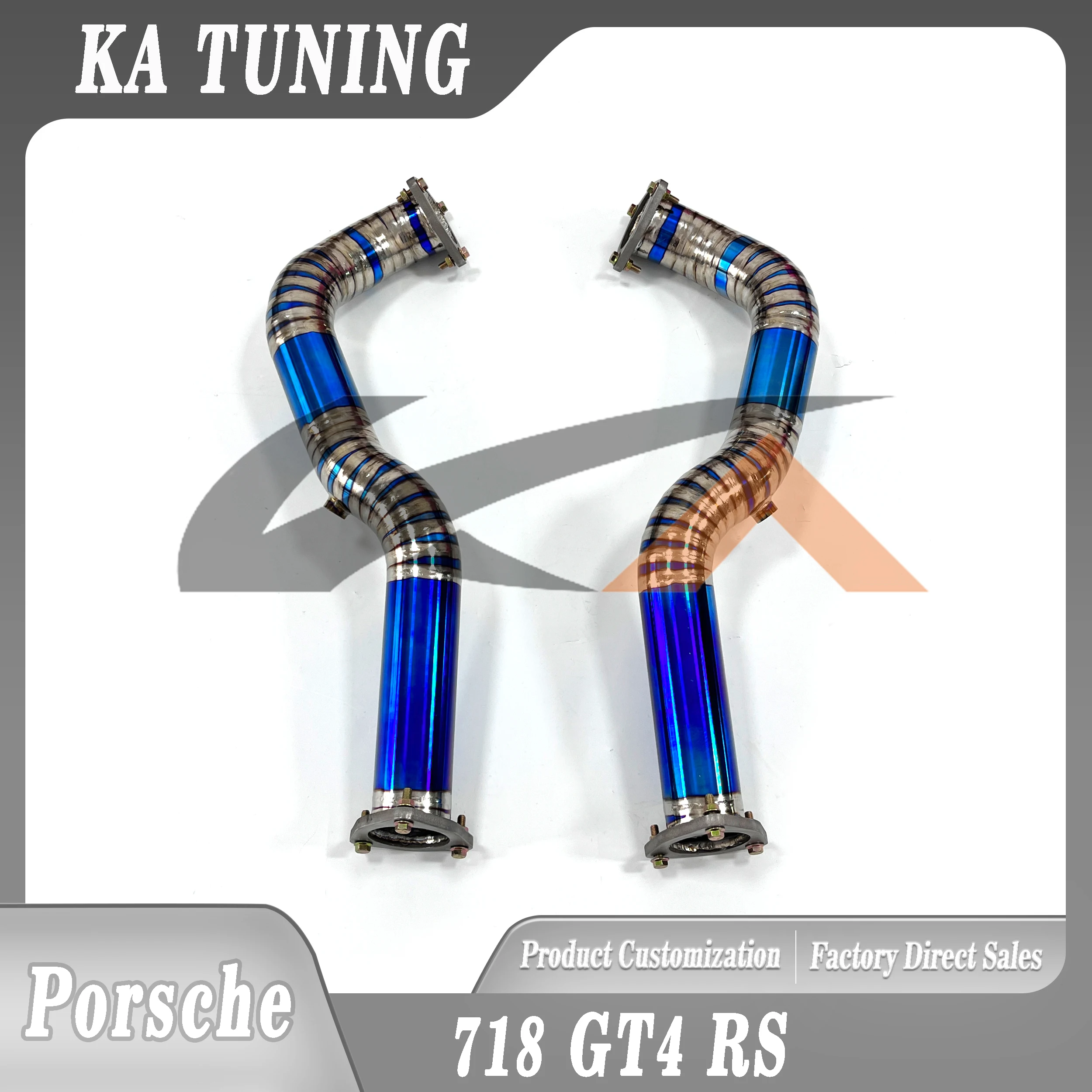 KA Tuning Titanium Alloy Downpipe Exhaust for Porsche 718 GT4 RS Performance Axle Pipe
KA Tuning Titanium Alloy Downpipe Exhaust for Porsche 718 GT4 RS Performance Axle Pipe