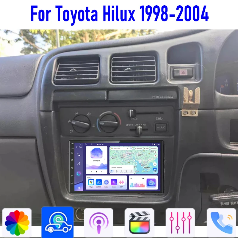Wireless Carplay Android13 Auto 7'' For Toyota Hilux 1998-2004 Car Stereo Radio Head Unit Intelligent System GPS Navi FM BT
Wireless Carplay Android13 Auto 7'' For Toyota Hilux 1998-2004 Car Stereo Radio Head Unit Intelligent System GPS Navi FM BT