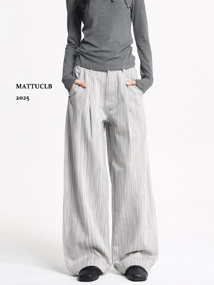 2025 Autumn Winter Women Korean Old Money Japanese Y2k Harajuku Wide Fit Striped Pants Long Trousers Baggy 2000s Aesthetic
2025 Autumn Winter Women Korean Old Money Japanese Y2k Harajuku Wide Fit Striped Pants Long Trousers Baggy 2000s Aesthetic