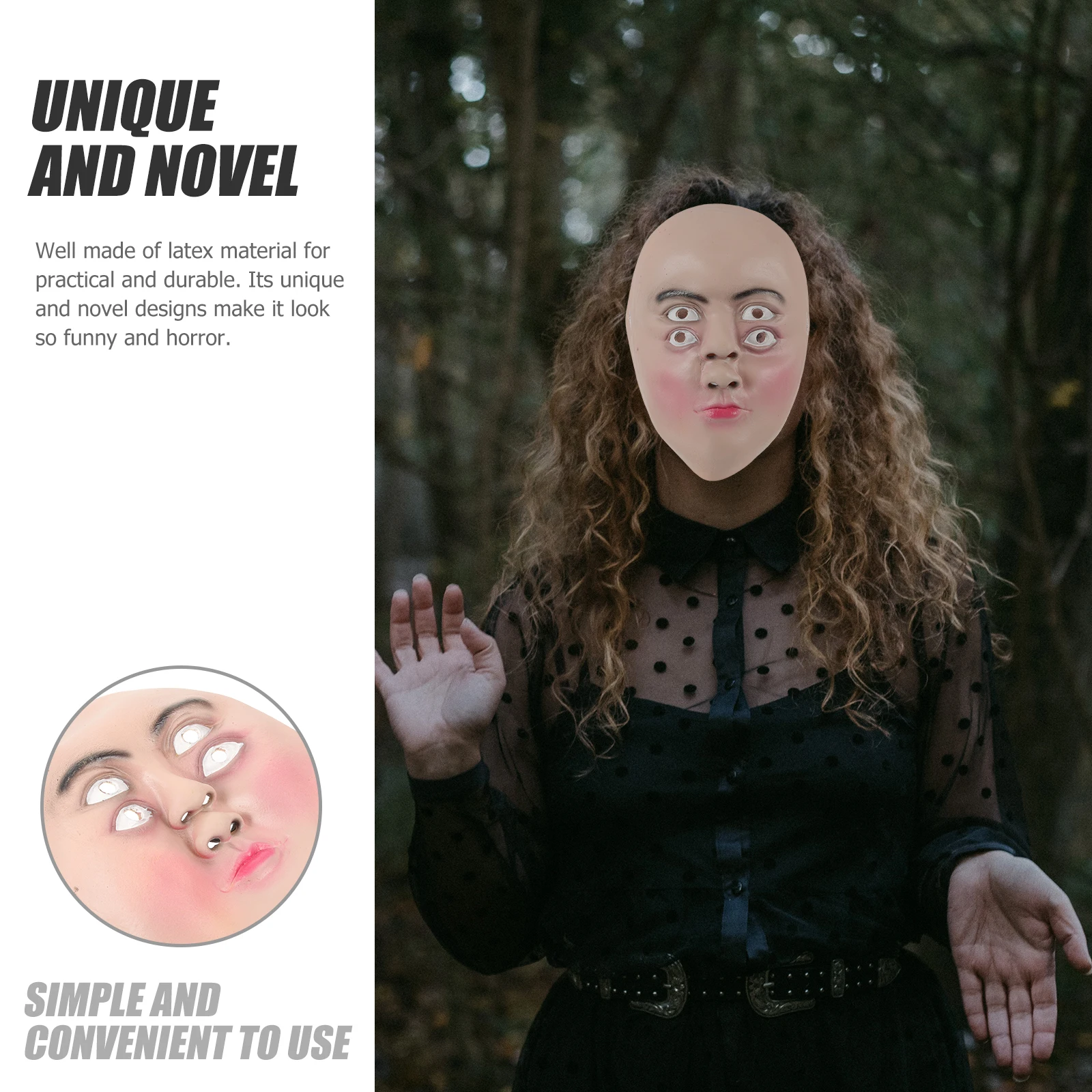 Latex Halloween Mask for Adults Horror Costume Party Face Masquerade Cosplay Festival Rubber Mask Lightweight Scary
Latex Halloween Mask for Adults Horror Costume Party Face Masquerade Cosplay Festival Rubber Mask Lightweight Scary