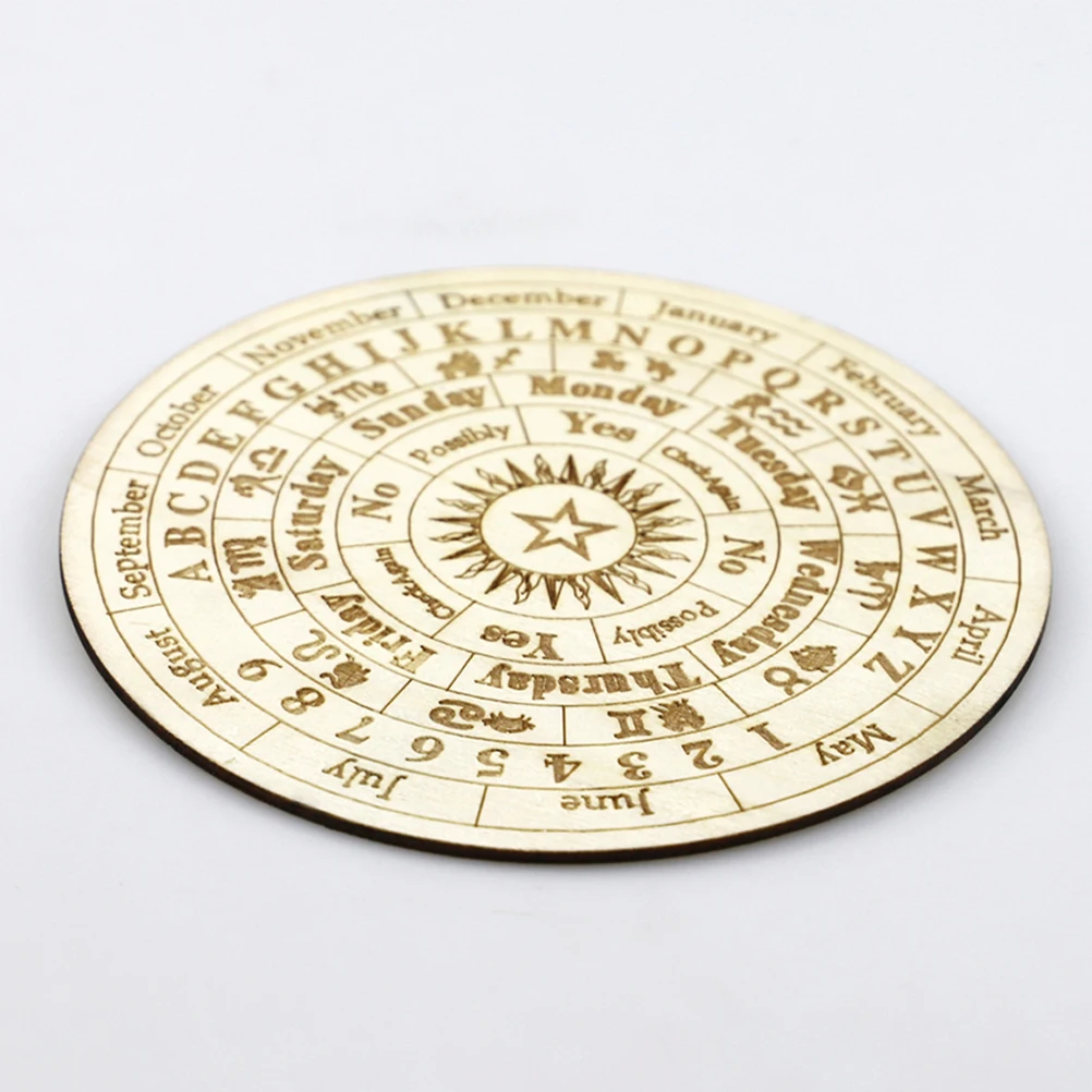 Wooden Decorative Dowsing Divination Board Home Party Desktop Prop Wiccan Home Divination Prop Altar Supply Toy Round Shape
Wooden Decorative Dowsing Divination Board Home Party Desktop Prop Wiccan Home Divination Prop Altar Supply Toy Round Shape