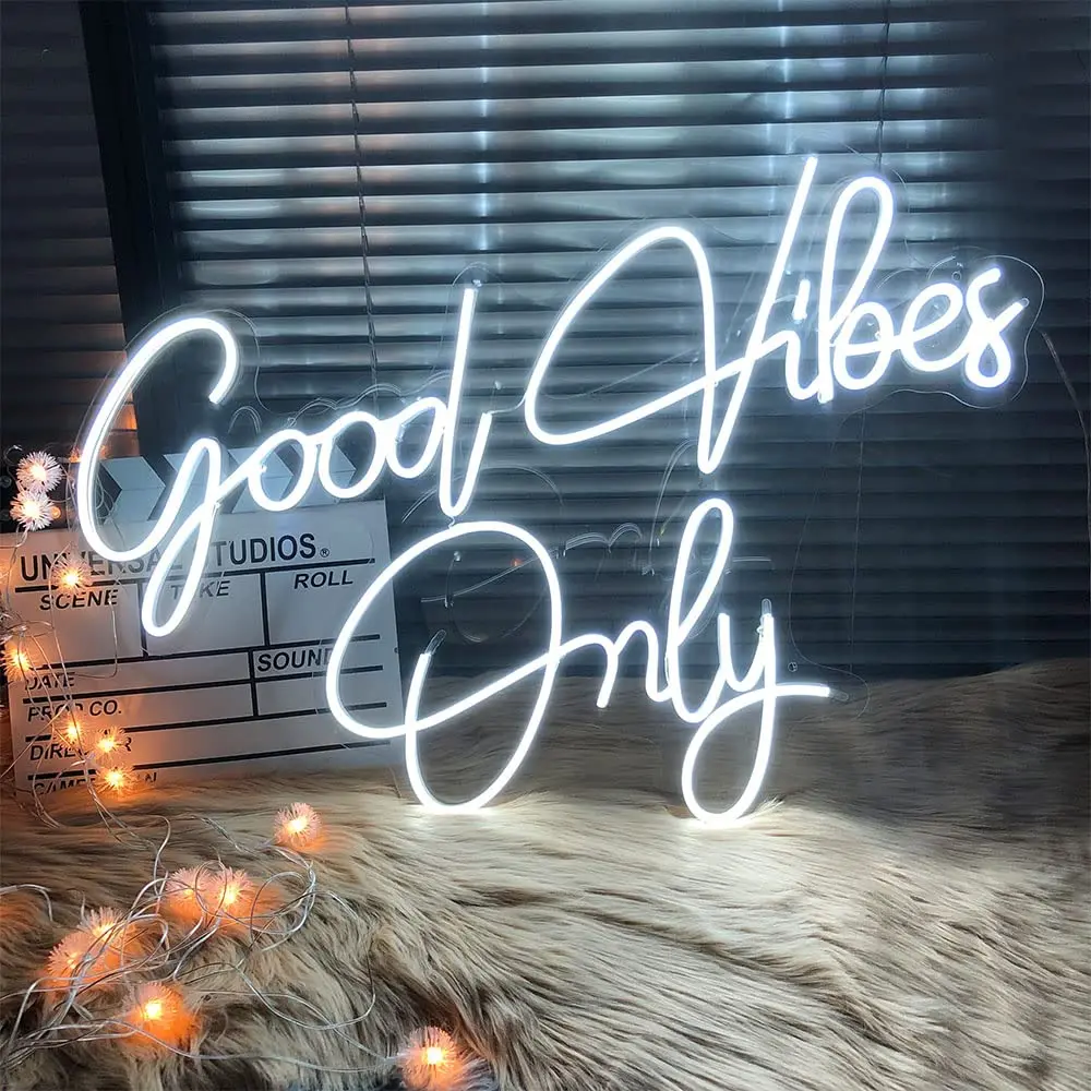 Good Vibes Only Neon Sign for Wall Decor LED Light for Bedroom Powered by USB with Dimmable Switch, Neon Light Sign for Bedroom
Good Vibes Only Neon Sign for Wall Decor LED Light for Bedroom Powered by USB with Dimmable Switch, Neon Light Sign for Bedroom