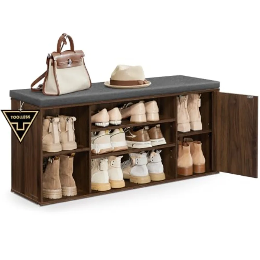 Superfast Toolless Assembly Storage Bench 41 Wide Entryway Shoe Bench with Soft Cushion Adjustable Shelves Natural Walnut Slate
Superfast Toolless Assembly Storage Bench 41 Wide Entryway Shoe Bench with Soft Cushion Adjustable Shelves Natural Walnut Slate