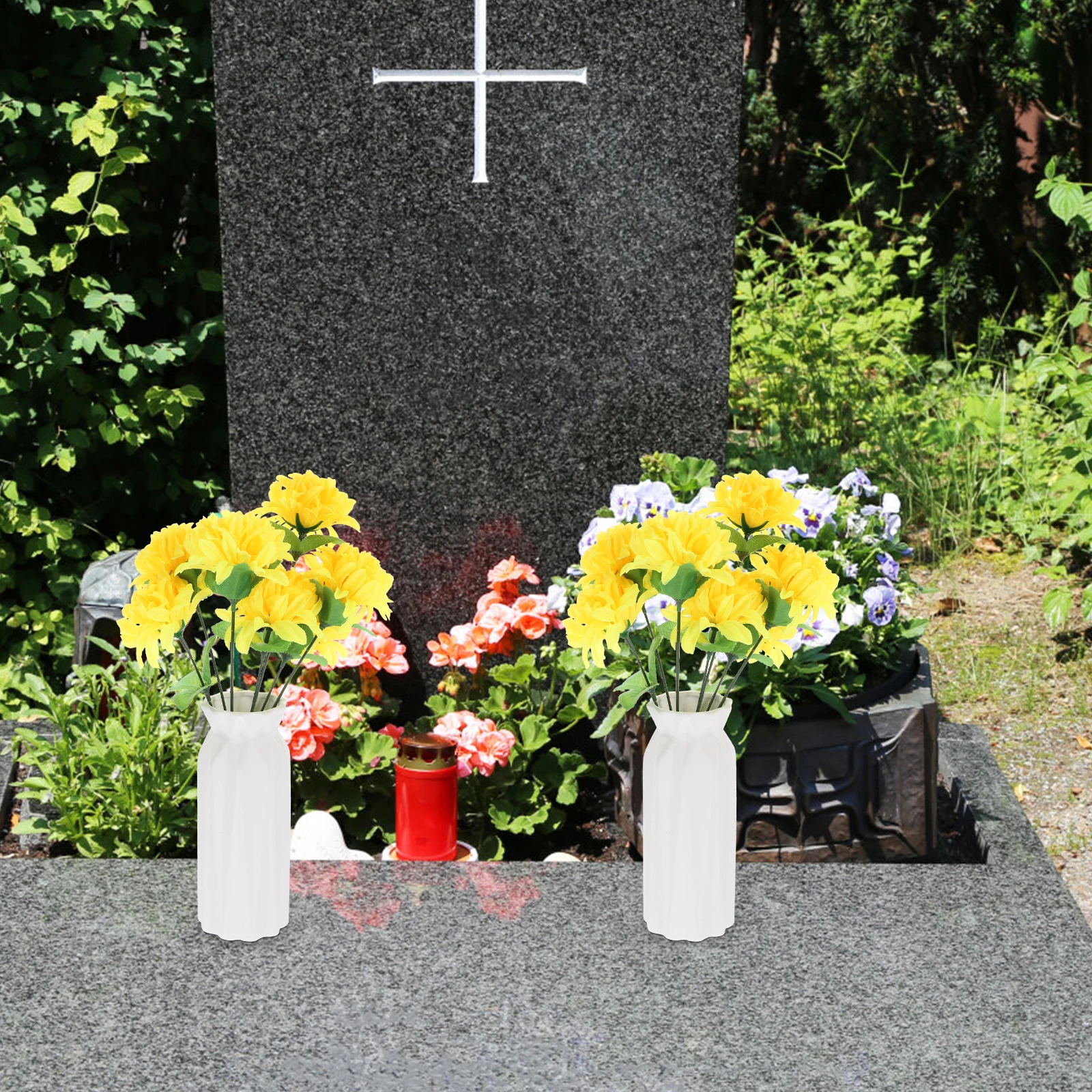 4 Pcs Simulated Chrysanthemum Bouquet Silk Graveyard Flower Decoration Outdoor Headstone Cemetery Tribute
4 Pcs Simulated Chrysanthemum Bouquet Silk Graveyard Flower Decoration Outdoor Headstone Cemetery Tribute