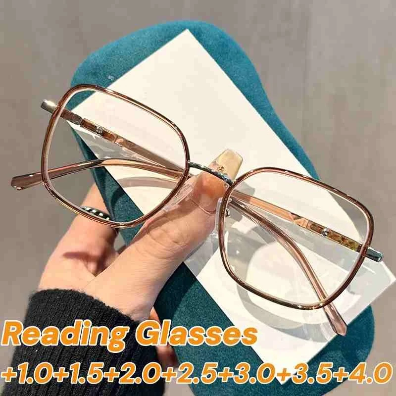 Stylish Tr90 Square Frame Reading Glasses Women Men Fashion Oversize Anti Blue Light Far Sight Eyeglasses Presbyopia Eyewear+4.0
Stylish Tr90 Square Frame Reading Glasses Women Men Fashion Oversize Anti Blue Light Far Sight Eyeglasses Presbyopia Eyewear+4.0