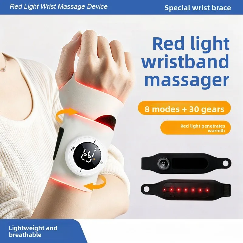 EMS Wrist Massager with Red Light Heat Smart Heating Pulse Wrist Brace for Tendonitis Sports Hand Relief Home Therapy Device
EMS Wrist Massager with Red Light Heat Smart Heating Pulse Wrist Brace for Tendonitis Sports Hand Relief Home Therapy Device