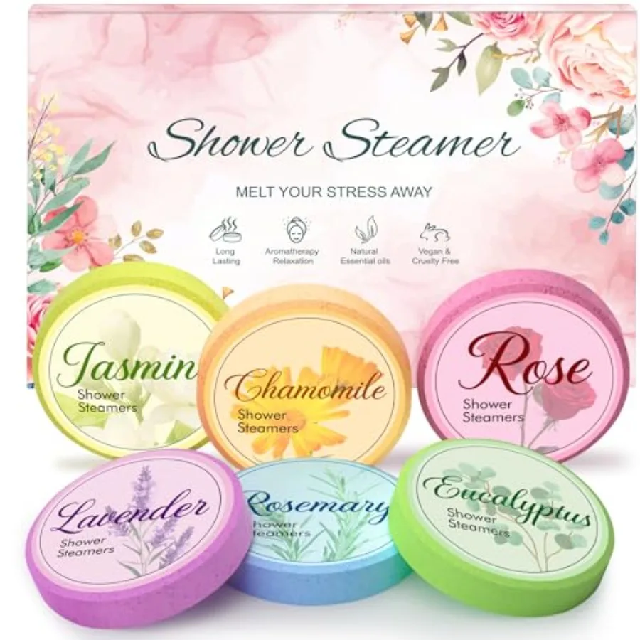 Birthday Gifts for Women: 6 Pack Shower Steamers Aromatherapy, Spa with Essential Oils Relaxation, Gift for Mom Wife Aunt Teens
Birthday Gifts for Women: 6 Pack Shower Steamers Aromatherapy, Spa with Essential Oils Relaxation, Gift for Mom Wife Aunt Teens