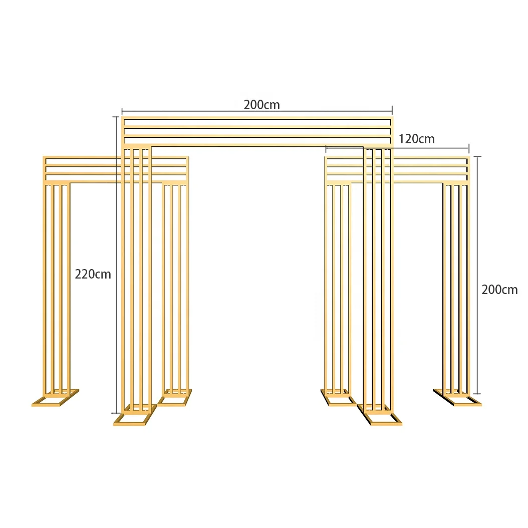 Gold Metal Wedding Arch Backdrop Stage Decoration for Birthday Parties and Events New Item Supply
Gold Metal Wedding Arch Backdrop Stage Decoration for Birthday Parties and Events New Item Supply