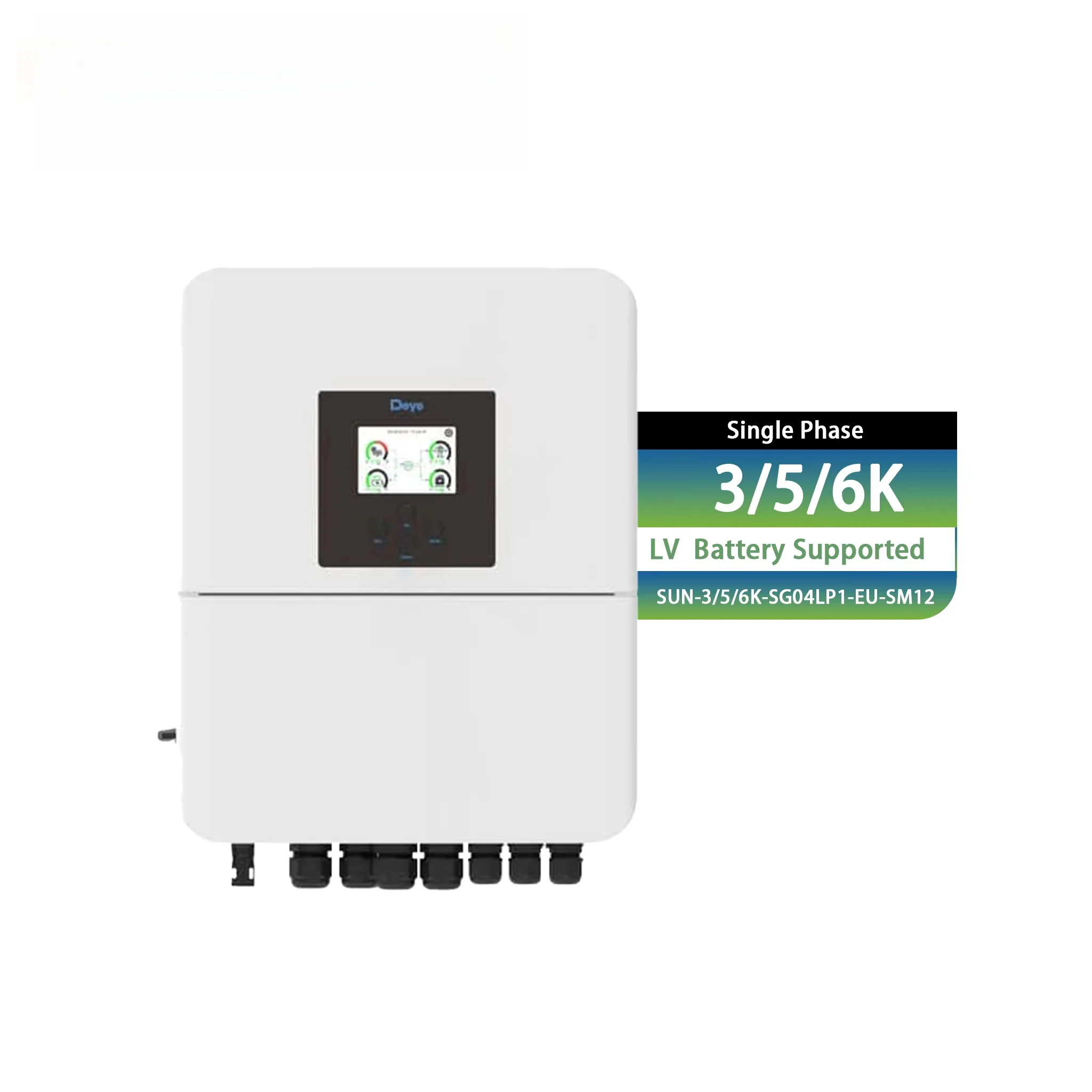 For Deye SUN-3/3.6/5/6K-SG04LP1-EU-SM1/2 Hybrid Solar Inverter Low Voltage 3KW 3.6KW 5KW 6KW Single Phase for Residential Use
For Deye SUN-3/3.6/5/6K-SG04LP1-EU-SM1/2 Hybrid Solar Inverter Low Voltage 3KW 3.6KW 5KW 6KW Single Phase for Residential Use