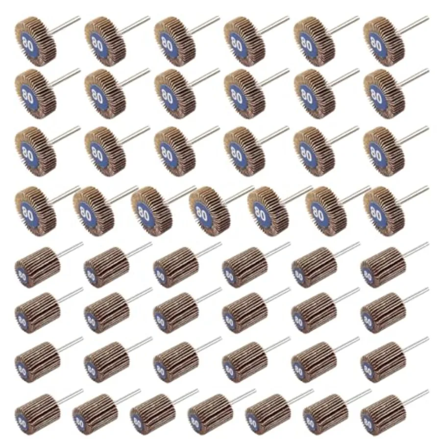 50 Pcs Flap Wheel Sander Set, 1/8" Shank 80 Grit Flap Wheels for Rotary Tool
50 Pcs Flap Wheel Sander Set, 1/8" Shank 80 Grit Flap Wheels for Rotary Tool