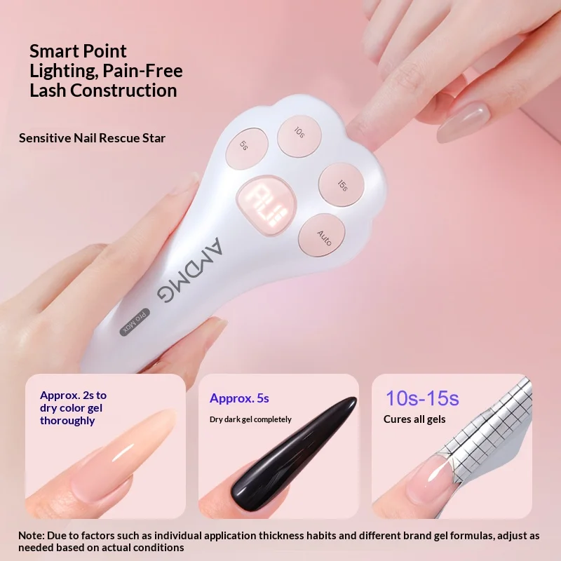AMDMG Mini Portable 395nm 400nm Rechargeable Nail Gel Lamp Uv Led Nail Lamp for Nails
AMDMG Mini Portable 395nm 400nm Rechargeable Nail Gel Lamp Uv Led Nail Lamp for Nails
