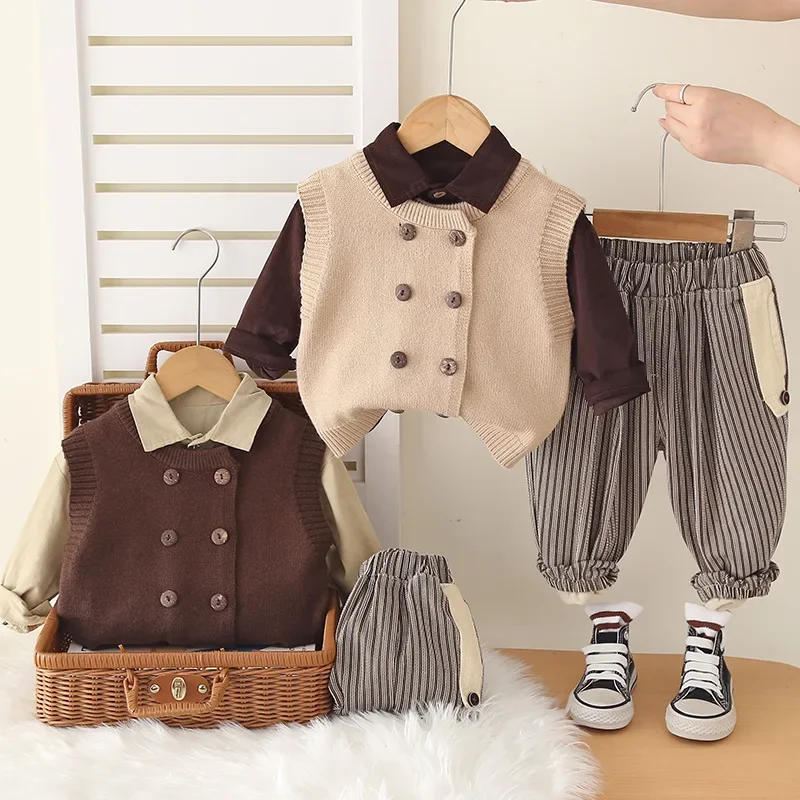 Children's Spring and Autumn Long Sleeve Set 2025 Spring and Autumn Two Sweater Three piece Set Children's Clothing
Children's Spring and Autumn Long Sleeve Set 2025 Spring and Autumn Two Sweater Three piece Set Children's Clothing
