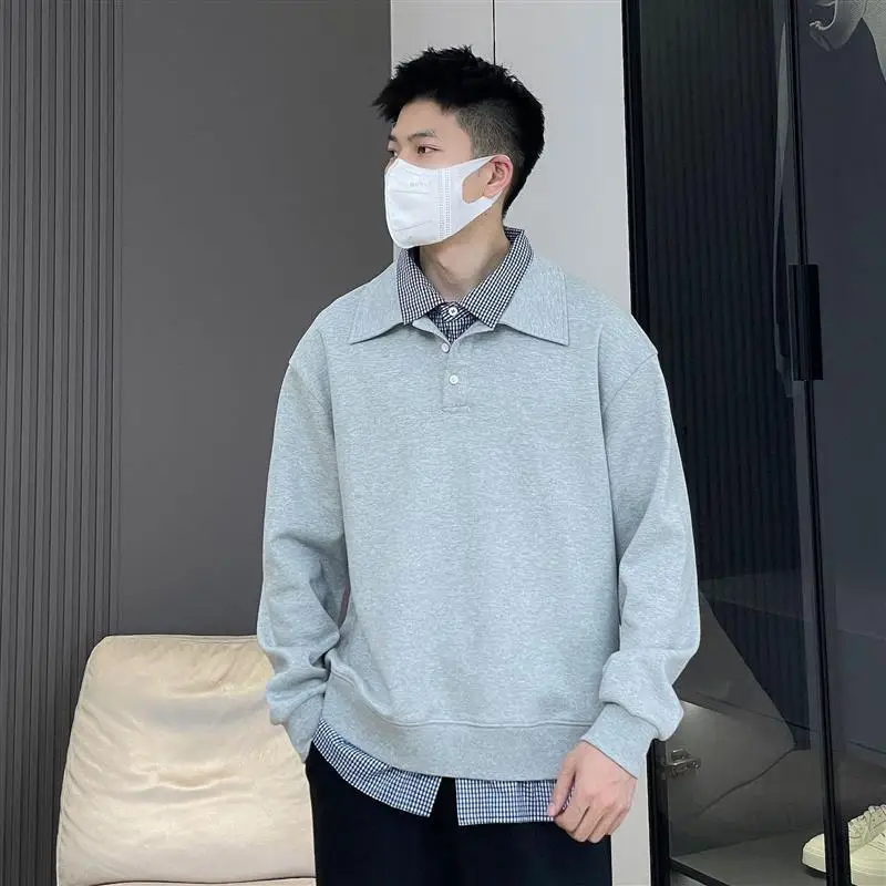Autumn Winter Collar Design Long Sve Sweatirt Fake Two-Piece irt ex Casual Loose Fit Sport Sle Youthwear
Autumn Winter Collar Design Long Sve Sweatirt Fake Two-Piece irt ex Casual Loose Fit Sport Sle Youthwear