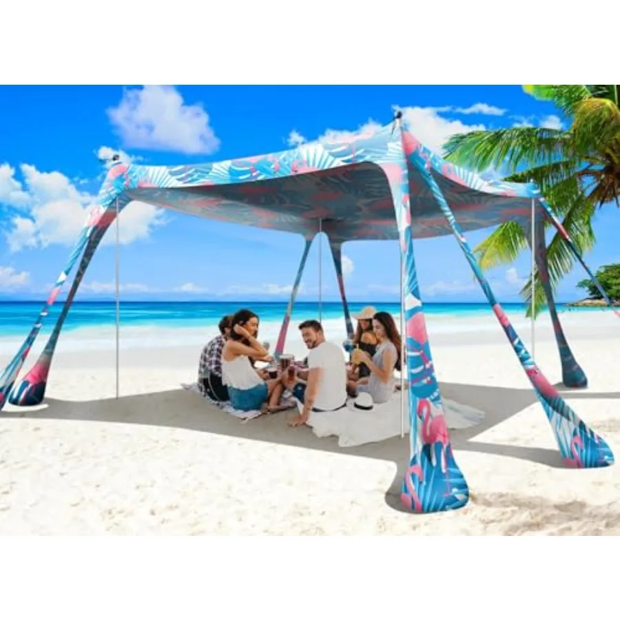 Beach Tent Sun Shelter 10x10ft, polyester fabric, beige, UPF50+ UV protection, easy pop-up portable design with 8 sandbags, 2 s
Beach Tent Sun Shelter 10x10ft, polyester fabric, beige, UPF50+ UV protection, easy pop-up portable design with 8 sandbags, 2 s