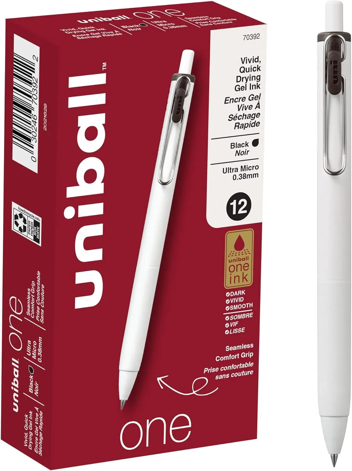 Ultra Micro Gel Pens 12 Pack - 0.38mm Fine Point, Quick-Drying Black Ink for Smooth Writing, Office & School Supplies
Ultra Micro Gel Pens 12 Pack - 0.38mm Fine Point, Quick-Drying Black Ink for Smooth Writing, Office & School Supplies