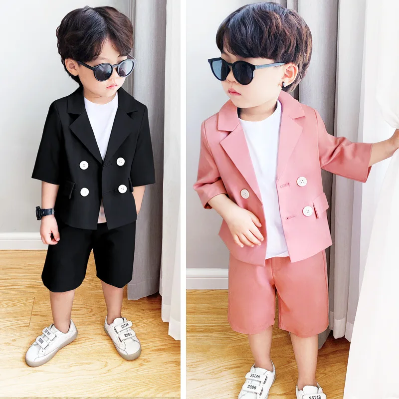 Summer Boys Blazer + Shorts 2Pcs Clothing Sets Kids Formal Wedding Birthday Dress Children Prom Dance Performance Costume,H106
Summer Boys Blazer + Shorts 2Pcs Clothing Sets Kids Formal Wedding Birthday Dress Children Prom Dance Performance Costume,H106