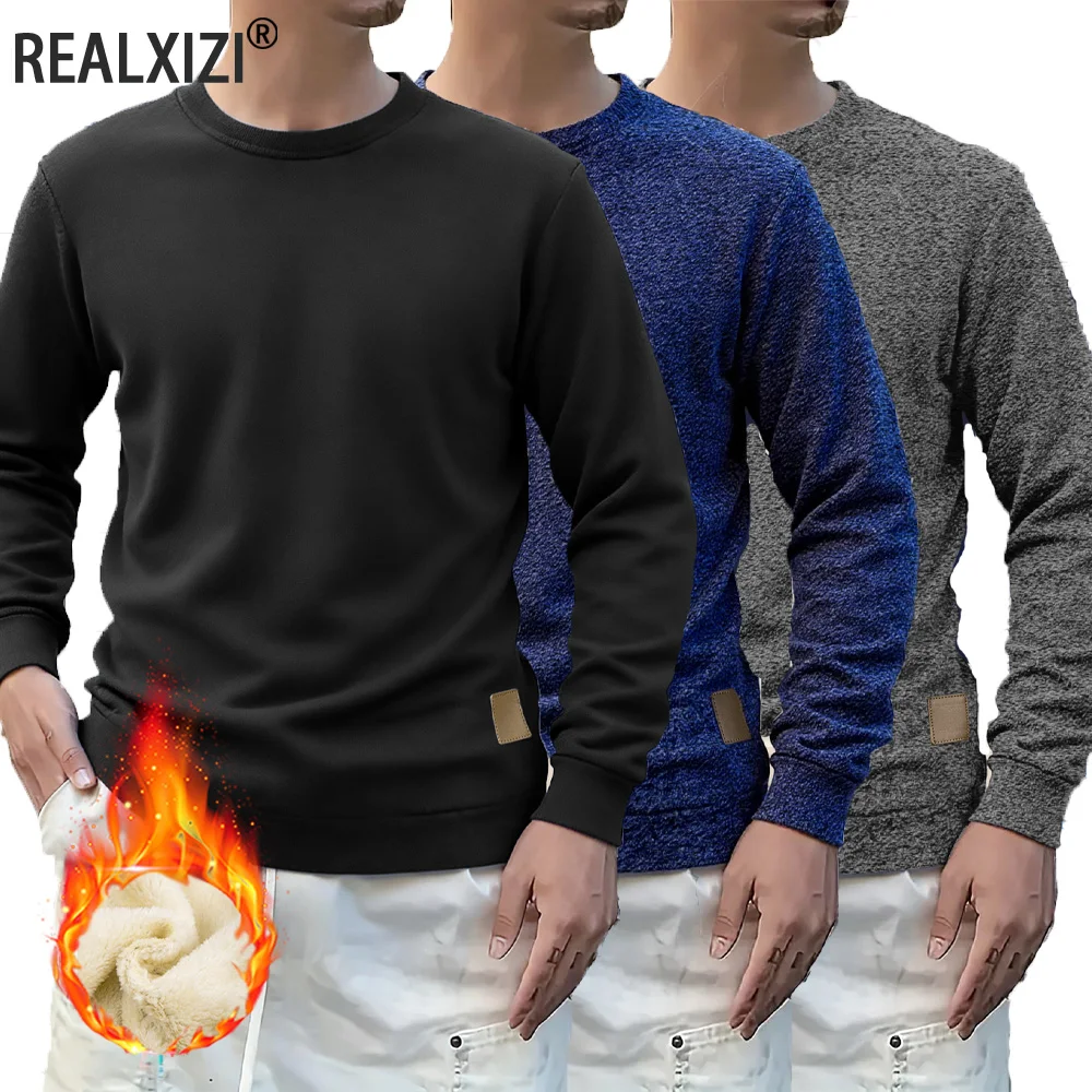 Зимние мужские флисовые утепленные толстовки, мужские базовые пуловеры с круглым вырезом и длинными рукавами, уличная теплая повседневная толстовка, уличная одежда
Зимние мужские флисовые утепленные толстовки, мужские базовые пуловеры с круглым вырезом и длинными рукавами, уличная теплая повседневная толстовка, уличная одежда