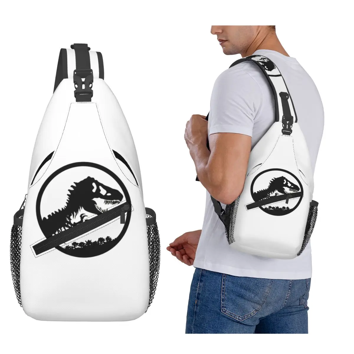 Dinosaur Jurassic Park Chest Bag Men Sling Crossbody Backpack Chest Bag Travel Hiking Daypack Shoulder Bag
Dinosaur Jurassic Park Chest Bag Men Sling Crossbody Backpack Chest Bag Travel Hiking Daypack Shoulder Bag