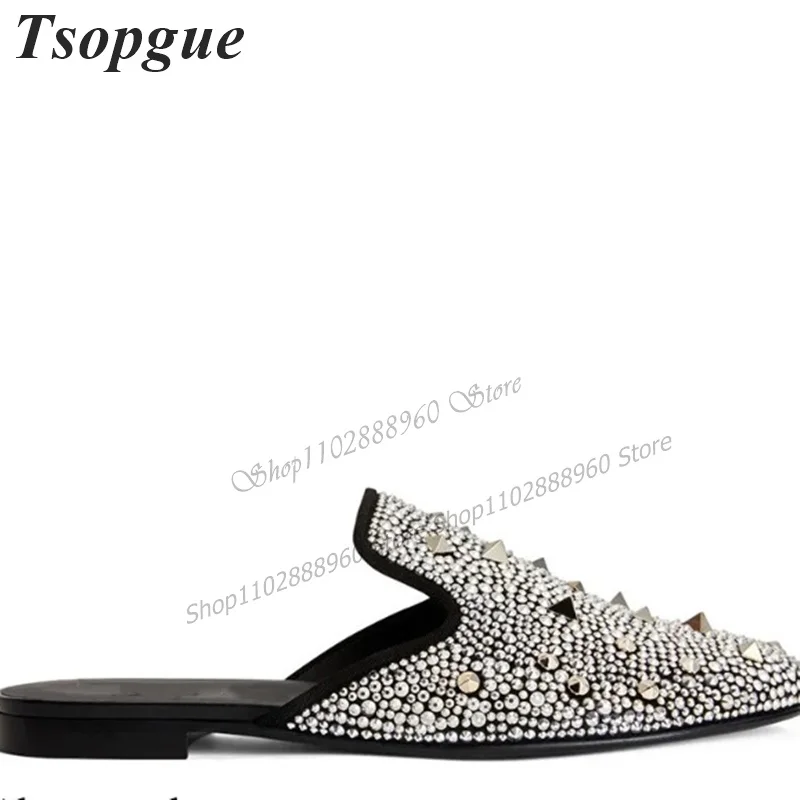 Silver Crystal Rivet Decor Shoes For Men Men's Half Slippers High Quality Casual Comfortable Shoes 2023 Fashion Zapatillas Mujer
Silver Crystal Rivet Decor Shoes For Men Men's Half Slippers High Quality Casual Comfortable Shoes 2023 Fashion Zapatillas Mujer