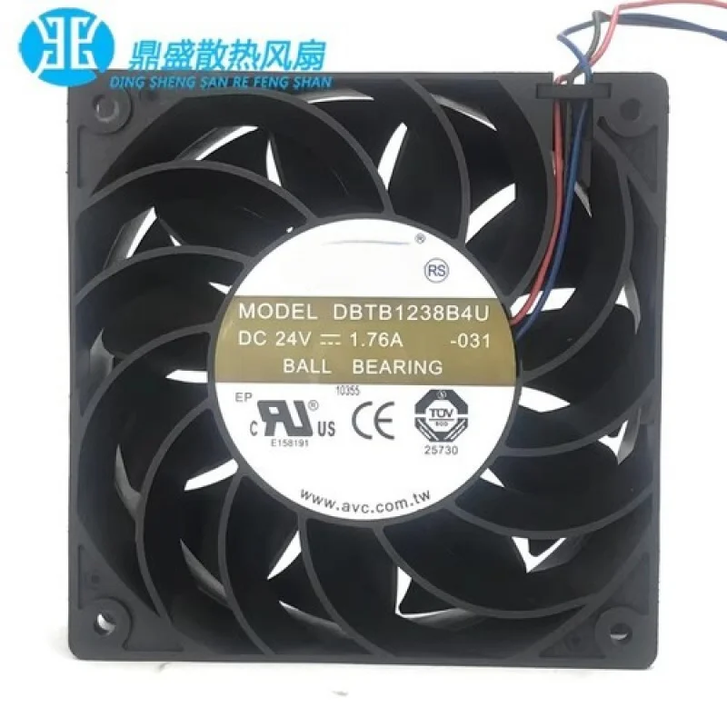 Y FOR AVC DBTB1238B4U 12038 DC24V 1.76A 12CM 3-Wire Temperature Control Cooling Fan
Y FOR AVC DBTB1238B4U 12038 DC24V 1.76A 12CM 3-Wire Temperature Control Cooling Fan