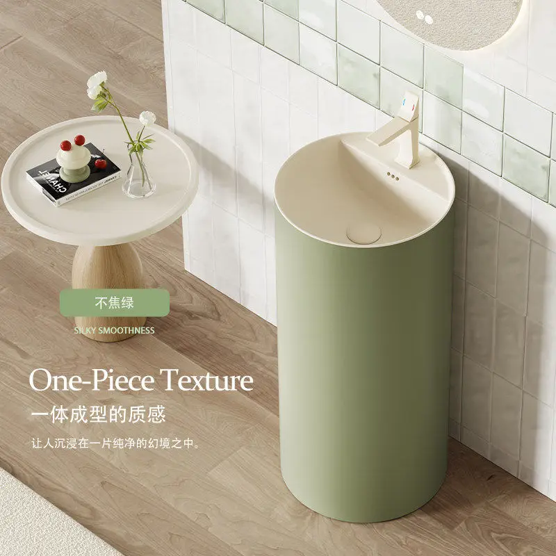 French retro cream wind round column basin bathroom color hand washbasin floor-to-ceiling integrated ceramic basin
French retro cream wind round column basin bathroom color hand washbasin floor-to-ceiling integrated ceramic basin