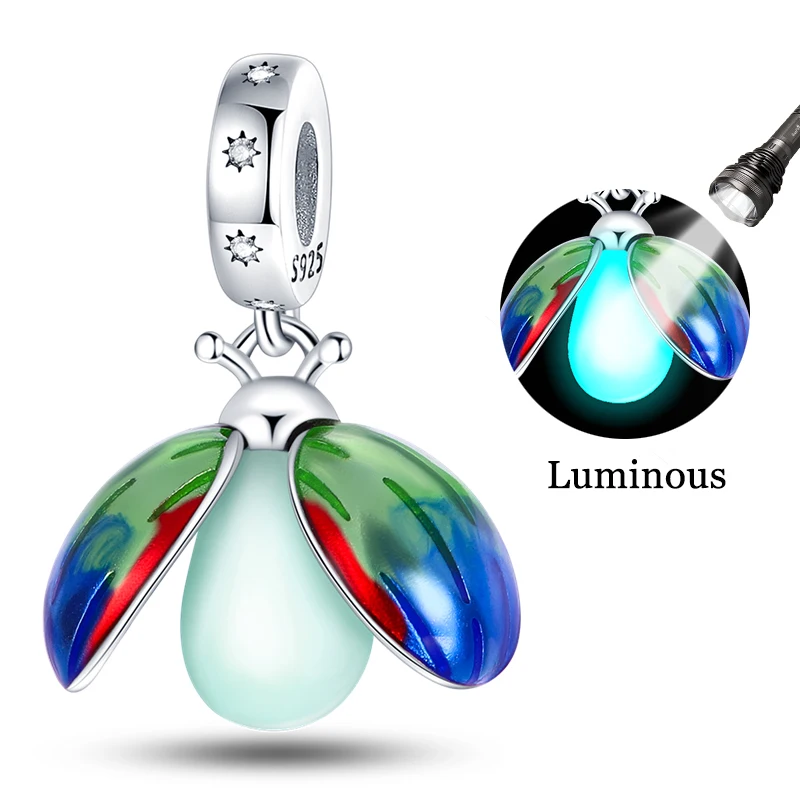 925 Sterling Silver Colorful Luminous Seven Color Ladybug Charms Pendant Fit 3mm Original Bracelet DIY Women Birthday Jewelry
925 Sterling Silver Colorful Luminous Seven Color Ladybug Charms Pendant Fit 3mm Original Bracelet DIY Women Birthday Jewelry