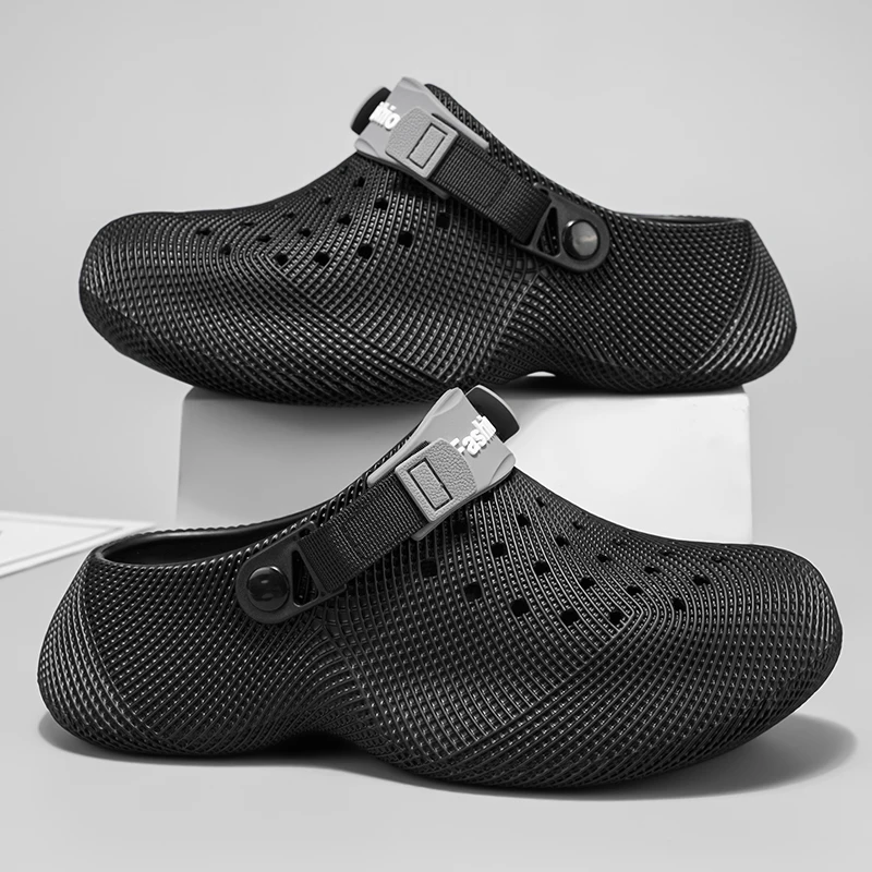Fashion Couple Slippers EVA Baotou Men's Sandals Outdoor Thick Bottom Hole Shoes Luxury Beach Men Garden Shoes
Fashion Couple Slippers EVA Baotou Men's Sandals Outdoor Thick Bottom Hole Shoes Luxury Beach Men Garden Shoes