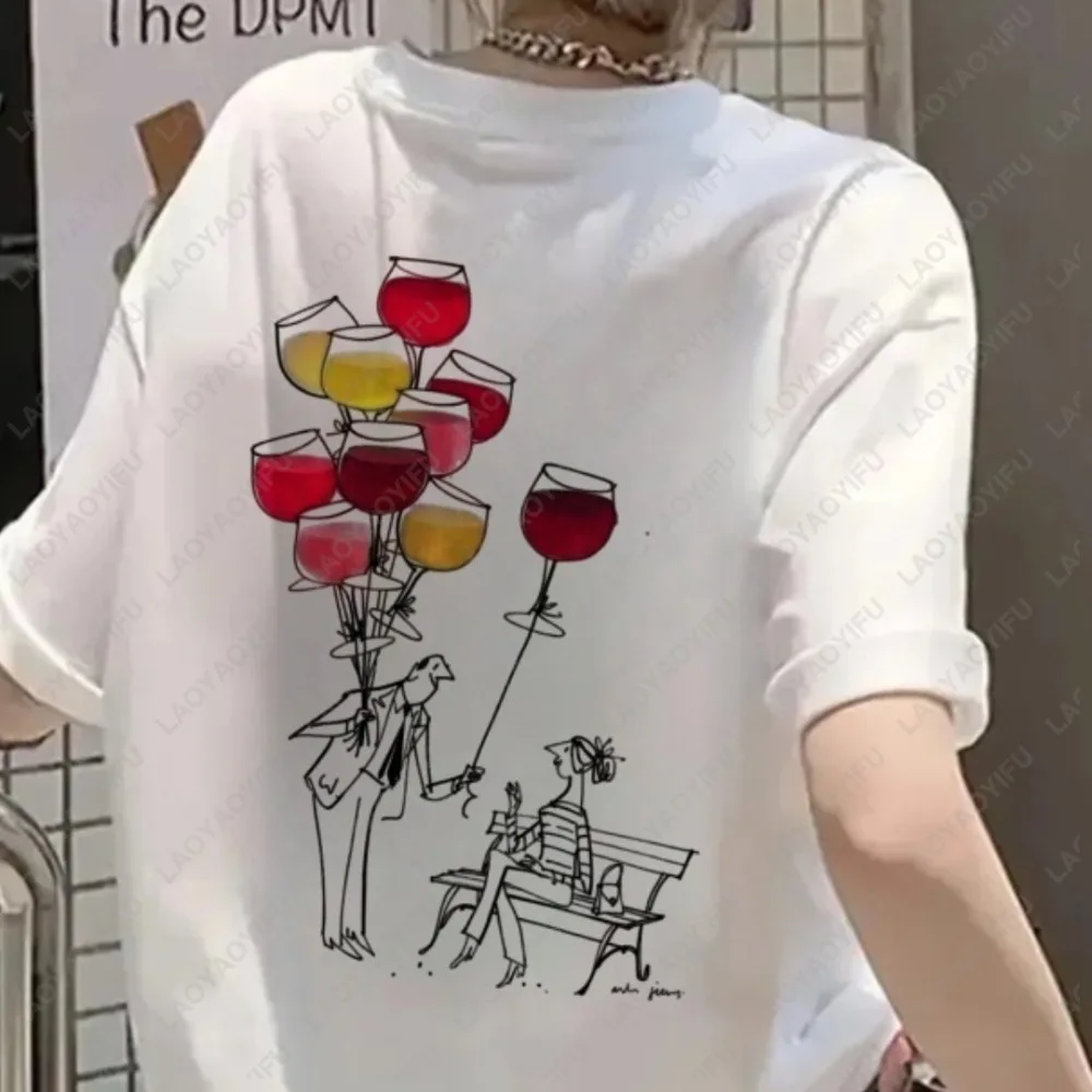 Fuuny Retro Wine Glasses Graphic T Shirts Women's Cotton Casual T-Shirt Soft Loose Unisex Tops Fashion Breathable Adult T-Shirt
Fuuny Retro Wine Glasses Graphic T Shirts Women's Cotton Casual T-Shirt Soft Loose Unisex Tops Fashion Breathable Adult T-Shirt