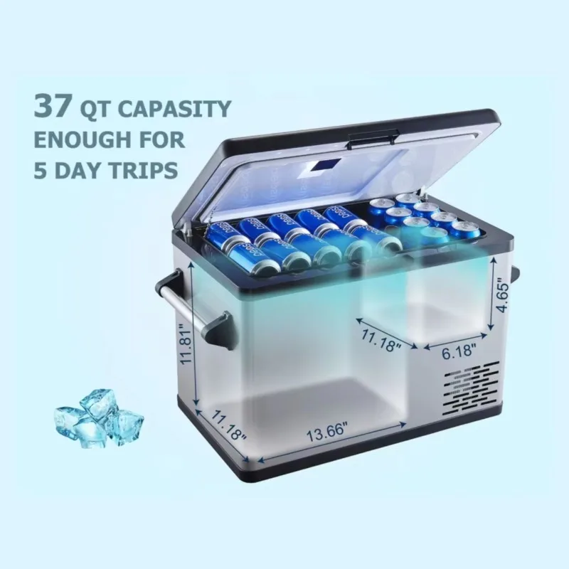 X Car Fridge 35L Portable Quiet and Efficient Cooler for Drinks/Snacks Perfect Size for Trips and Picnics
X Car Fridge 35L Portable Quiet and Efficient Cooler for Drinks/Snacks Perfect Size for Trips and Picnics