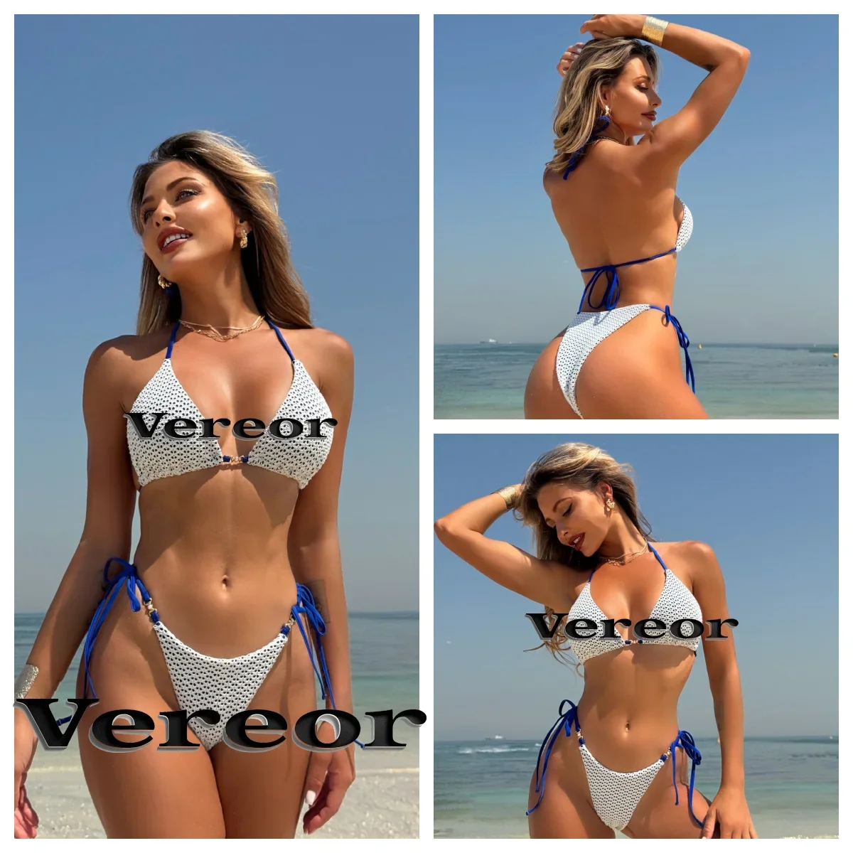  Новое поступление женских купальников 2025: вязаный кружевной сексуальный комплект бикини из 2 предметов — идеально подходит для летнего пляжа и пляжа
Новое поступление женских купальников 2025: вязаный кружевной сексуальный комплект бикини из 2 предметов — идеально подходит для летнего пляжа и пляжа 