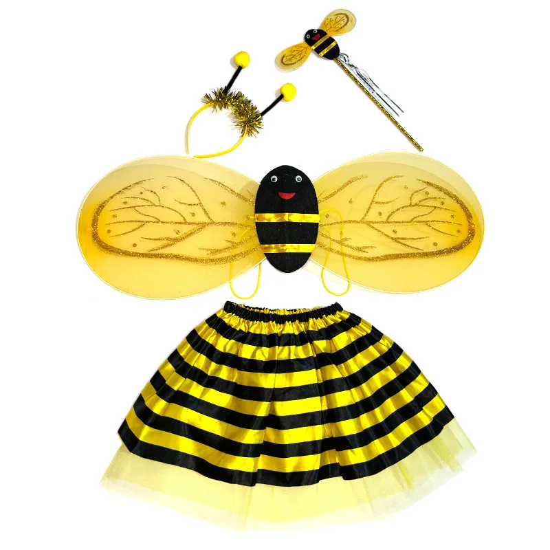 Funny Cosplay Costume Bee Insect Shiny Fairy Wings Fairy Stick Wand Sparkler Princess Glitter Skirt Halloween Cosplay Suits
Funny Cosplay Costume Bee Insect Shiny Fairy Wings Fairy Stick Wand Sparkler Princess Glitter Skirt Halloween Cosplay Suits