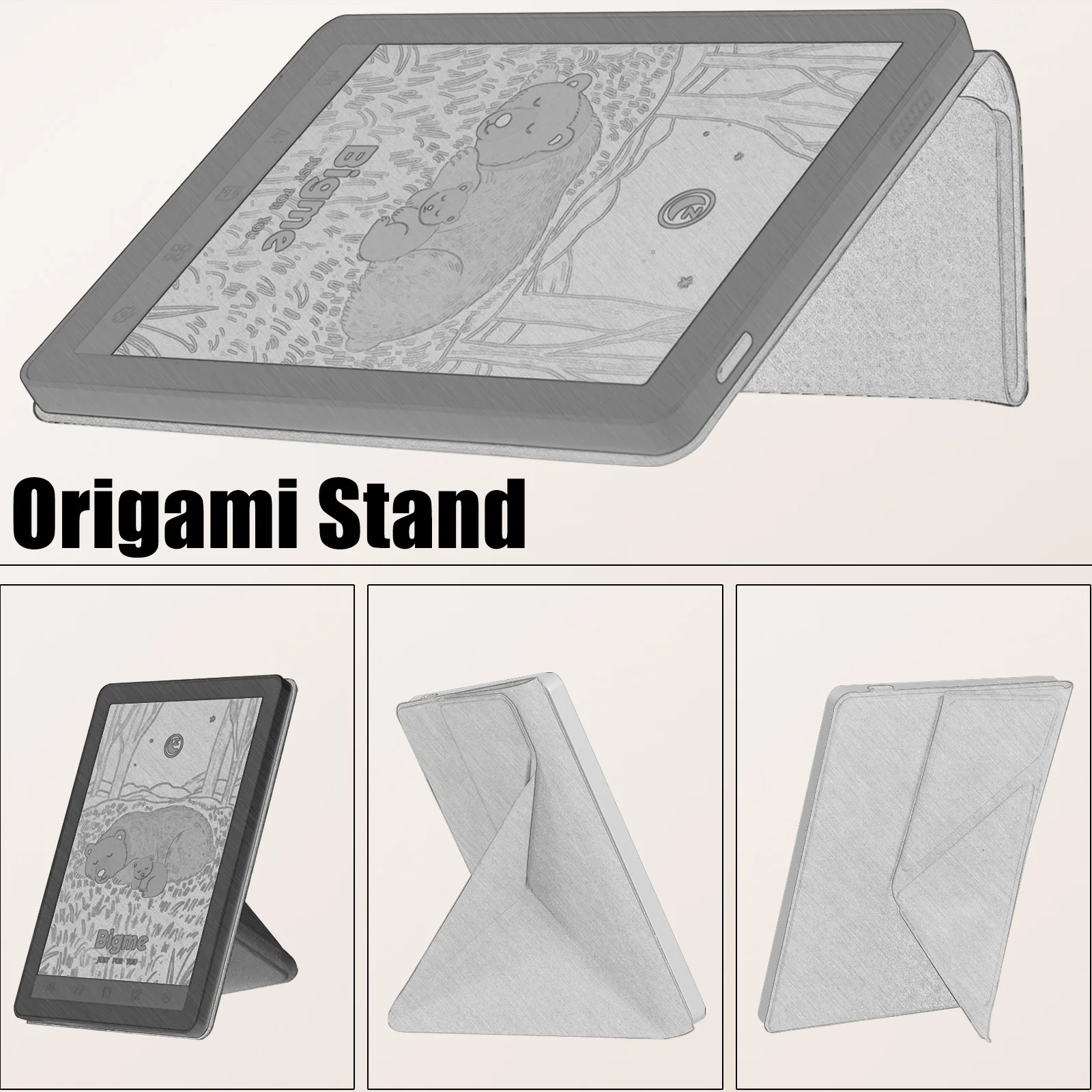 Origami Stand Case for Bigme B6 eReader | Magnetic adsorption | with Auto Sleep/Wake | Thin & Light | PU Leather Cover
Origami Stand Case for Bigme B6 eReader | Magnetic adsorption | with Auto Sleep/Wake | Thin & Light | PU Leather Cover
