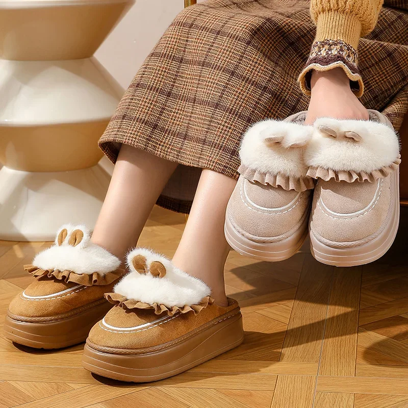 2024 Winter New Women's Cotton Shoes Thick Sole Non-slip Fashion Casual Slippers
2024 Winter New Women's Cotton Shoes Thick Sole Non-slip Fashion Casual Slippers