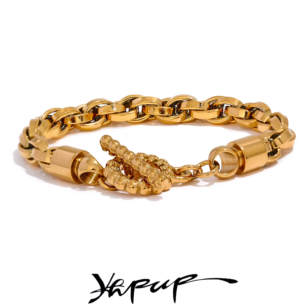 Yhpup Size 230*9mm Stainless Steel Thicker Link Chain Men Bracelet Bangle Fashion Wrist High Quality Textured Jewelry Waterproof
Yhpup Size 230*9mm Stainless Steel Thicker Link Chain Men Bracelet Bangle Fashion Wrist High Quality Textured Jewelry Waterproof