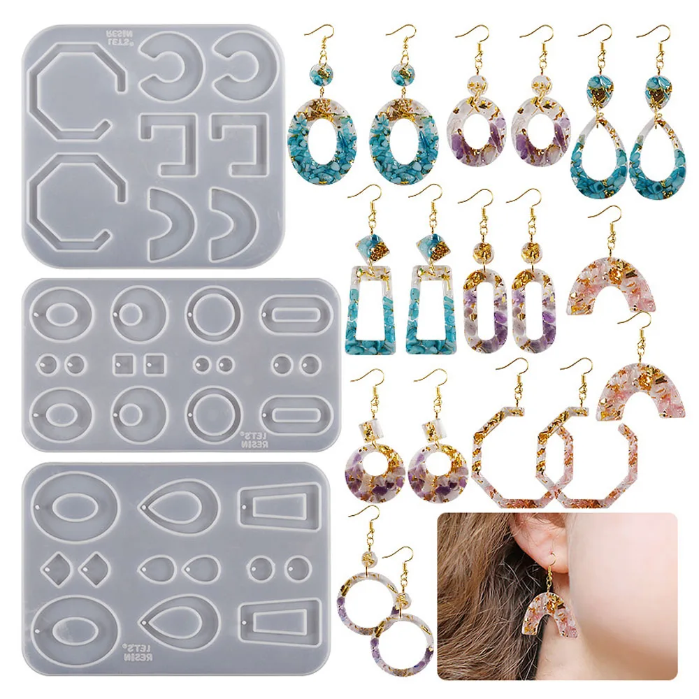 Silicone Earring Mold Earring Resin Mold Jewelry Making Casting Tools Earring Hooks for Craft DIY Charms Pendant Earring Making
Silicone Earring Mold Earring Resin Mold Jewelry Making Casting Tools Earring Hooks for Craft DIY Charms Pendant Earring Making