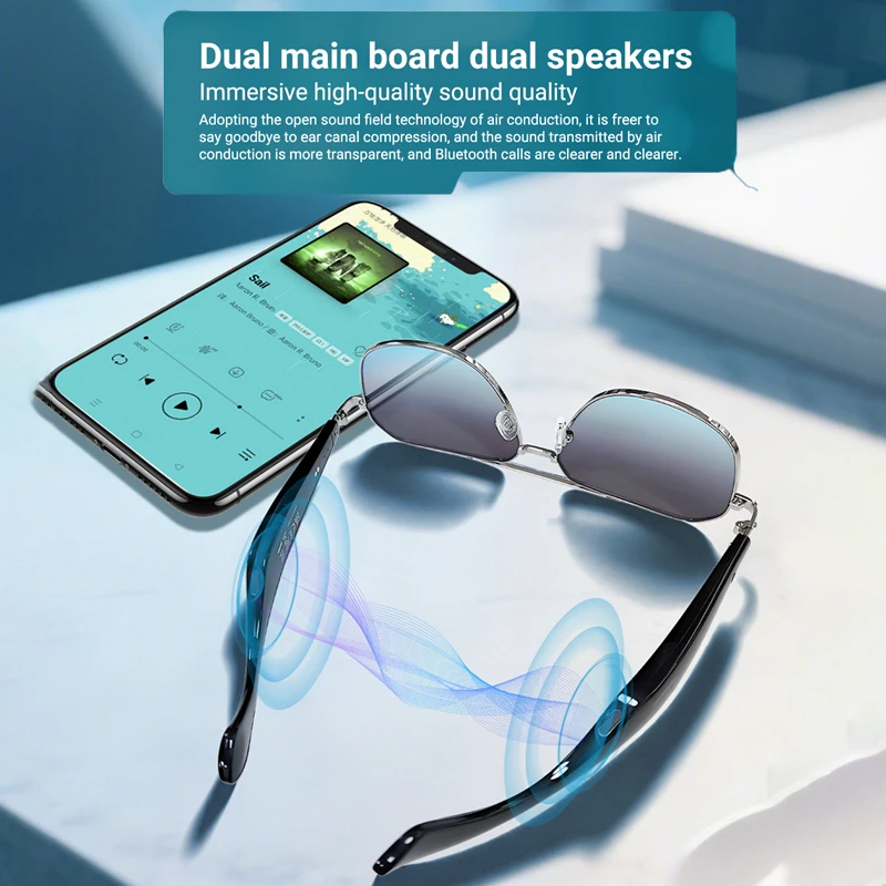 Интеллектуальные солнцезащитные очки, умные очки, умные аудио, Bluetooth-очки, солнцезащитные очки с изменением цвета синего света, UV400, линзы с защитой от синего света
Интеллектуальные солнцезащитные очки, умные очки, умные аудио, Bluetooth-очки, солнцезащитные очки с изменением цвета синего света, UV400, линзы с защитой от синего света