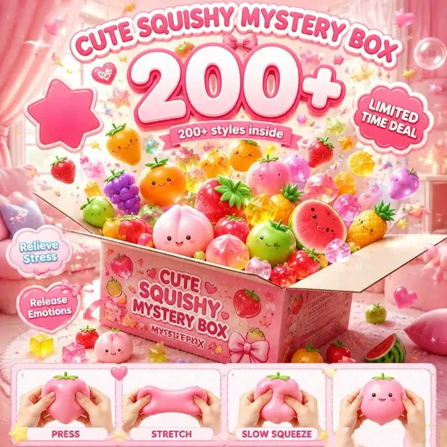 Cute Fruit Squishy Mystery Box, Kawaii Assorted Fruit Squeeze Toys , Stress Relief & Anxiety Relief Fidget Toys, Ideal Gift For Teens Adults Students & Friends, Perfect For Daily Relaxation & Party Favors
Cute Fruit Squishy Mystery Box, Kawaii Assorted Fruit Squeeze Toys , Stress Relief & Anxiety Relief Fidget Toys, Ideal Gift For Teens Adults Students & Friends, Perfect For Daily Relaxation & Party Favors