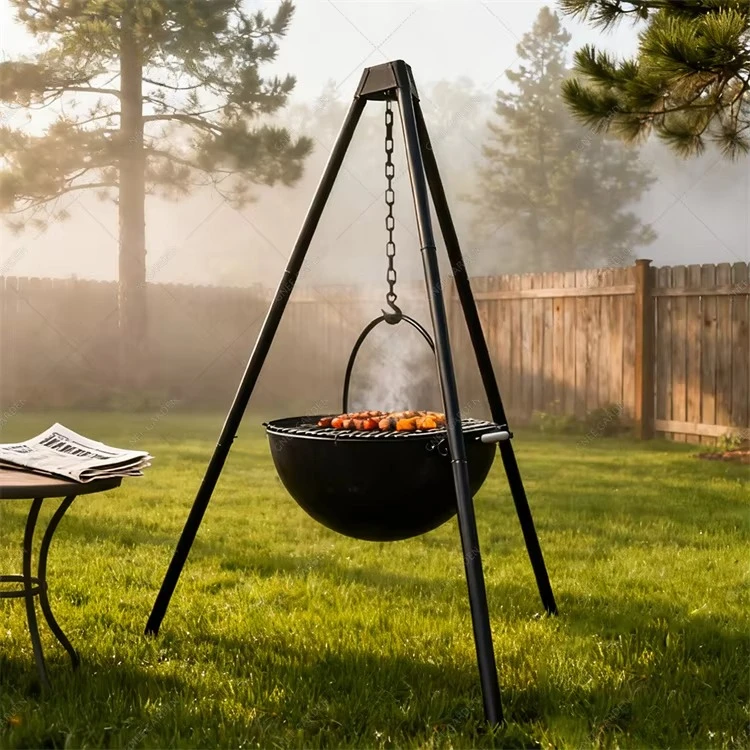 Outdoor Tripod Bbq Grill Metal Fire Pit Fire Bowl with BBQ Grill
Outdoor Tripod Bbq Grill Metal Fire Pit Fire Bowl with BBQ Grill