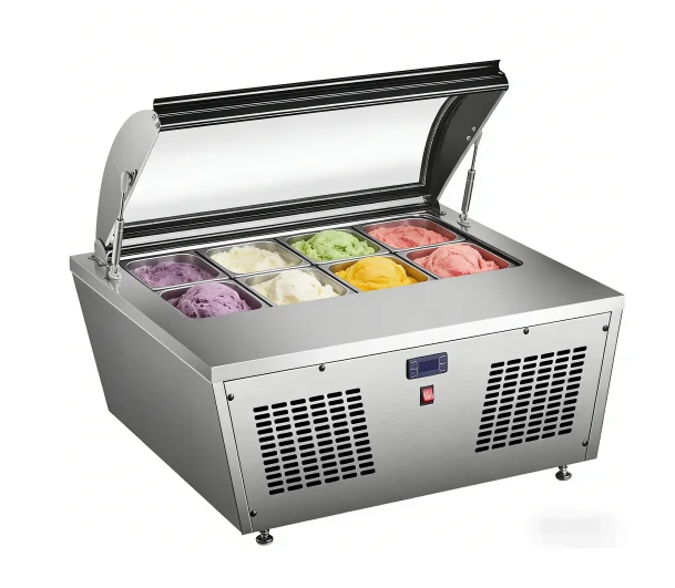 Hot Sale Portable Tabletop Single-Temperature Gelato Ice Cream Display Ice Machine Electric Upright Refrigerated ETL CE
Hot Sale Portable Tabletop Single-Temperature Gelato Ice Cream Display Ice Machine Electric Upright Refrigerated ETL CE
