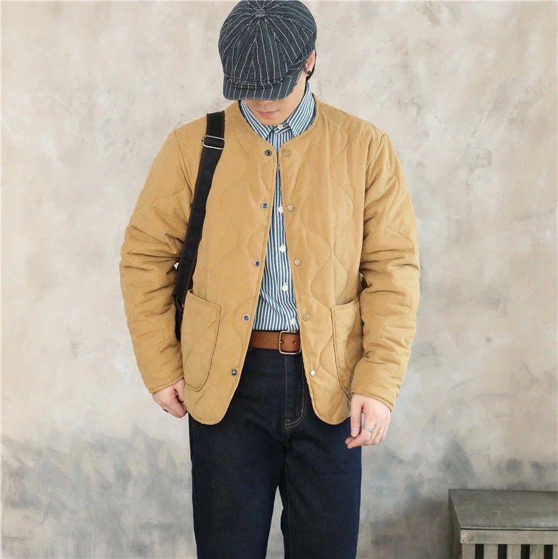 Ретро-куртка M65 в американском стиле, хлопковая, легкая, теплая, мужская, с тонким наполнителем, внутренний дизайн, воротник, зимняя верхняя одежда
Ретро-куртка M65 в американском стиле, хлопковая, легкая, теплая, мужская, с тонким наполнителем, внутренний дизайн, воротник, зимняя верхняя одежда