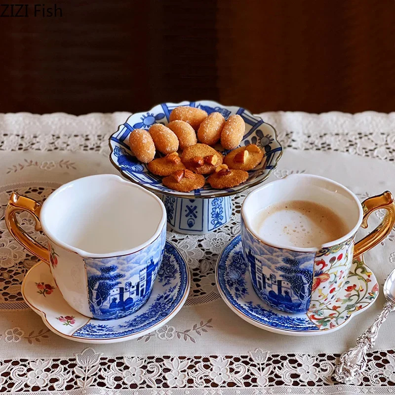 Luxury Ceramic Mug with Saucer European Retro Afternoon Tea Coffee Cup and Saucer Set Couple Cup Set Home Creative Drinkware
Luxury Ceramic Mug with Saucer European Retro Afternoon Tea Coffee Cup and Saucer Set Couple Cup Set Home Creative Drinkware