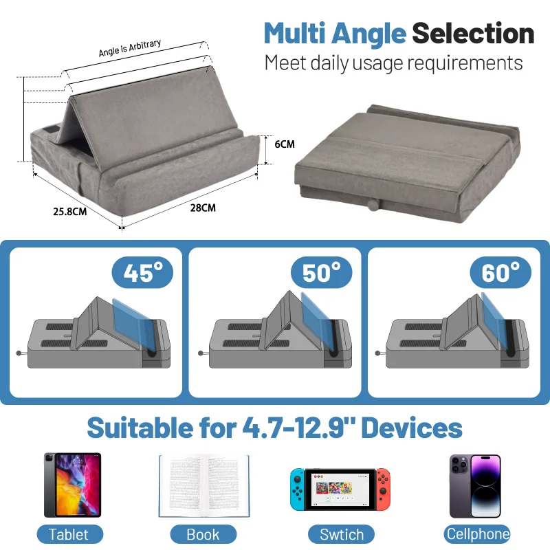 Tablet Lazy Holder Bed Sponge Office Portable Tablet Phone Foldable Reading Cushion Bracket Soft Support Pillow Stand Detachable
Tablet Lazy Holder Bed Sponge Office Portable Tablet Phone Foldable Reading Cushion Bracket Soft Support Pillow Stand Detachable
