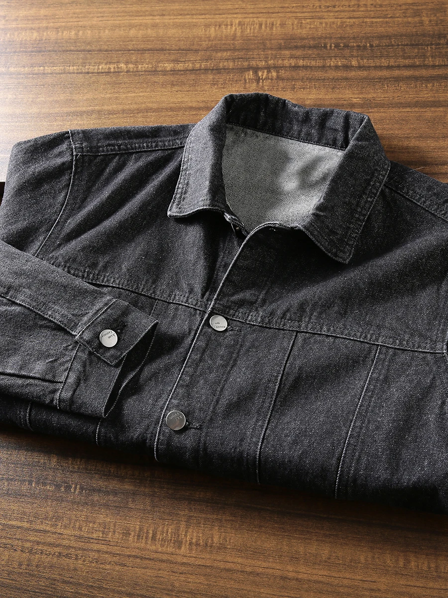 Мужская винтажная джинсовая куртка из хлопка с воротником, повседневная, городская, с длинными рукавами, приталенного кроя, весенняя
Мужская винтажная джинсовая куртка из хлопка с воротником, повседневная, городская, с длинными рукавами, приталенного кроя, весенняя