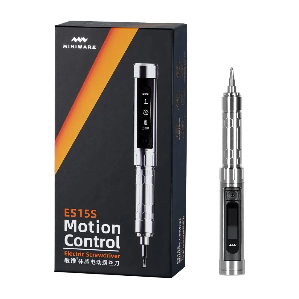 Mini Electric Screwdriver ES15S Smart Motion Control Electric Screwdriver USB Rechargeable Cordless Screwdriver 24pcs 4mm Bits
Mini Electric Screwdriver ES15S Smart Motion Control Electric Screwdriver USB Rechargeable Cordless Screwdriver 24pcs 4mm Bits