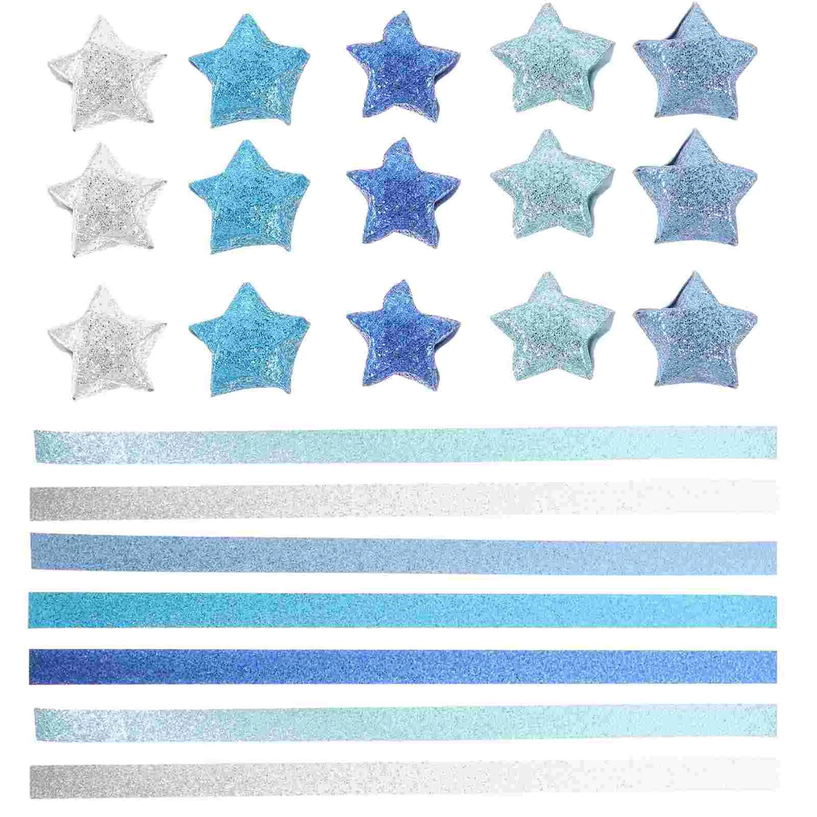 200 Pcs Craft Paper Origami Lucky Star Material Glitter Papers Blue DIY Supplies Child
200 Pcs Craft Paper Origami Lucky Star Material Glitter Papers Blue DIY Supplies Child