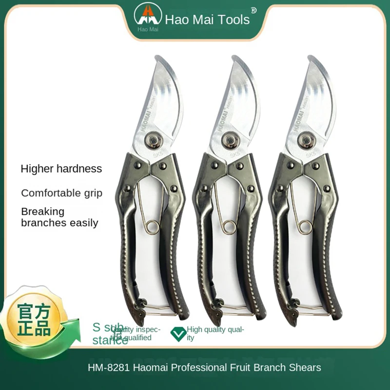 HaoMai Professional Fruit Branch Clippers, Tree Branch Pruners, Garden Shears, Flower Pruners
HaoMai Professional Fruit Branch Clippers, Tree Branch Pruners, Garden Shears, Flower Pruners