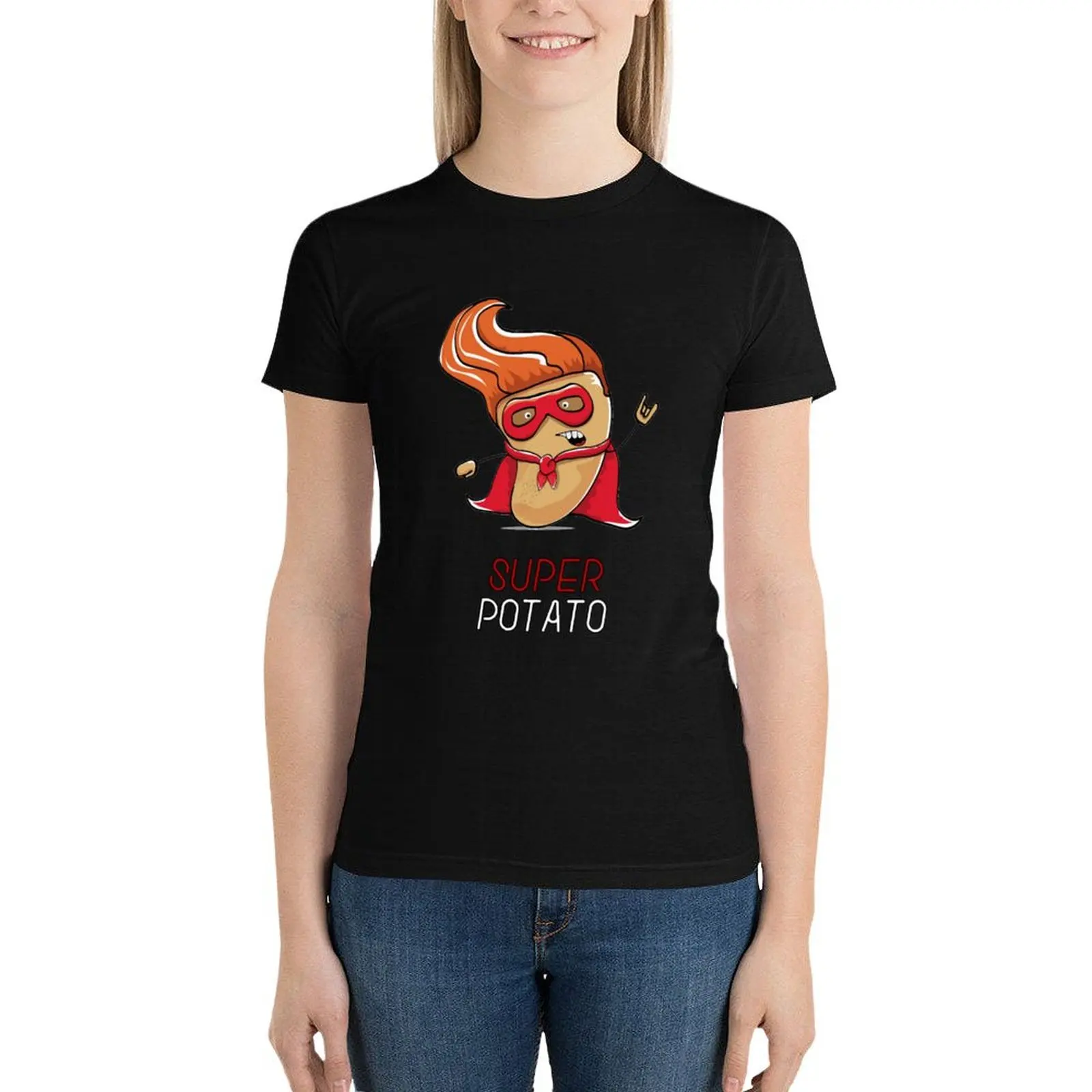 Super Potato T-Shirt summer tops Aesthetic clothing tees workout shirts for Women
Super Potato T-Shirt summer tops Aesthetic clothing tees workout shirts for Women