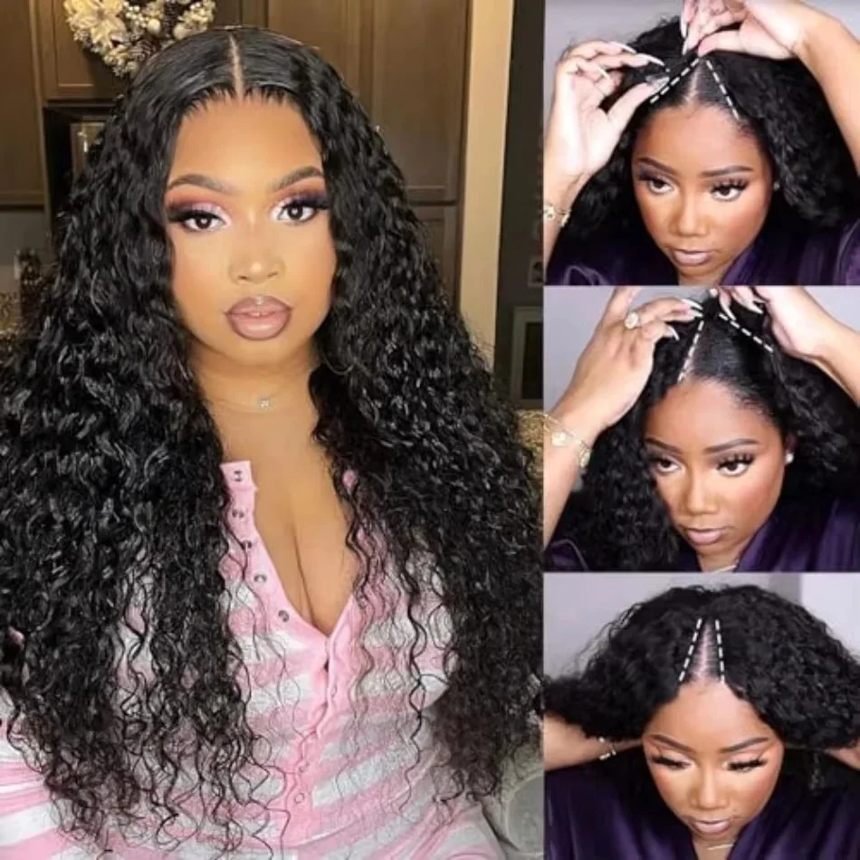 V Part Wigs Human Hair Curly Human Hair Wigs No Leave Out No Sew-In Machine Made Deep Wave For Beginner Friendly For Women
V Part Wigs Human Hair Curly Human Hair Wigs No Leave Out No Sew-In Machine Made Deep Wave For Beginner Friendly For Women
